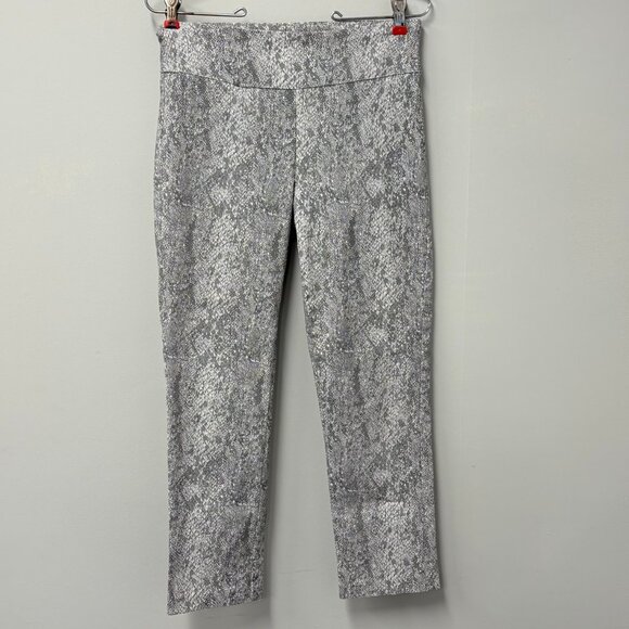 Tribal Pants Womens Size 4 Snake Print White Skinny Animal Pattern Stretch - Picture 1 of 9